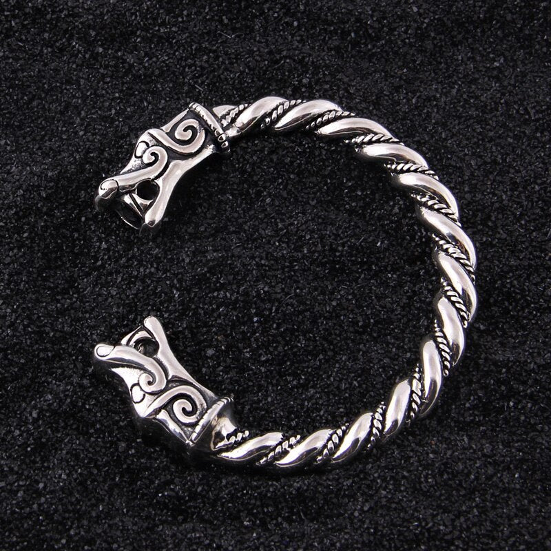 Sköll and Hati Sons of Fenrir 925 Sterling Silver Bracelet