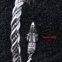 Odin's Ravens 925 Sterling Silver Arm Ring Bracelet - TheWarriorLodge