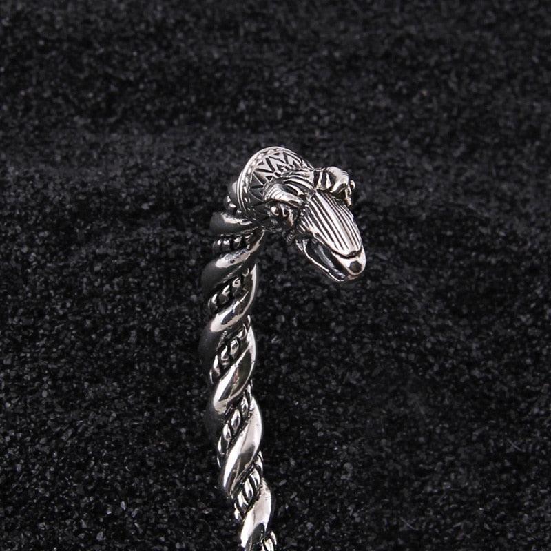 Odin's Ravens 925 Sterling Silver Arm Ring Bracelet - TheWarriorLodge