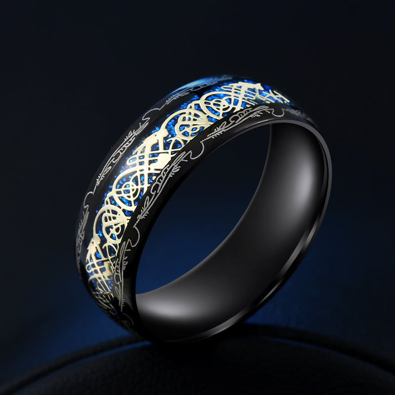 Jörmungandr Norse Dragon Knot 316L Stainless Steel ring