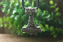 Mjolnir with Runes Necklace