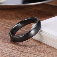 Ullr Oath Ring, Brushed Black Titanium Carbide Ceramic Wedding Band