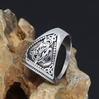 Sköll and Hati, Sons of Fenrir Stainless Steel Ring
