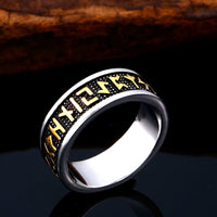 Mystery of the Runes Stainless Steel Rune Ring