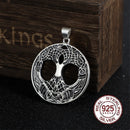 Yggdrasil with Norse Knot Pendant in 925 Sliver