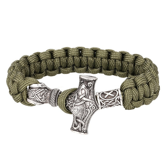 Mjolnir Hammer Paracord Amulet