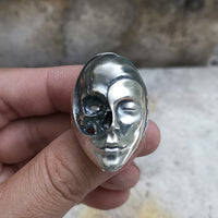 Peaceful Hel's Visage 925 Sterling Silver Ring