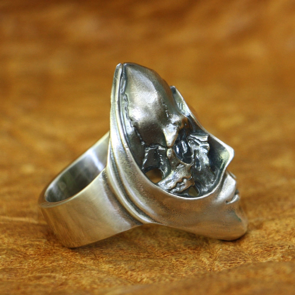 Peaceful Hel's Visage 925 Sterling Silver Ring