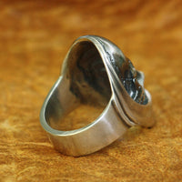 Peaceful Hel's Visage 925 Sterling Silver Ring