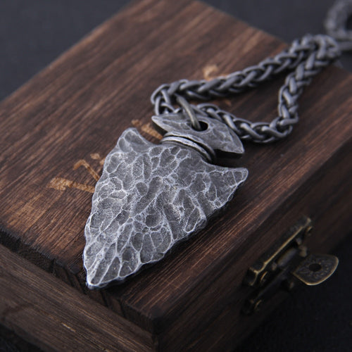 Odin's Spear Gungnir with Vegvisir The Viking Compass Stainless Steel Necklace