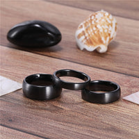 Ullr Oath Ring, Brushed Black Titanium Carbide Ceramic Wedding Band