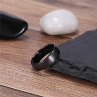 Ullr Oath Ring, Brushed Black Titanium Carbide Ceramic Wedding Band