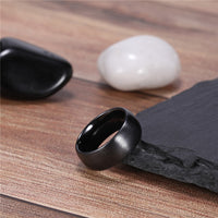 Ullr Oath Ring, Brushed Black Titanium Carbide Ceramic Wedding Band