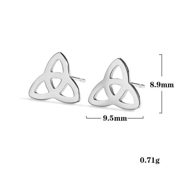 Triskele and Valknut Surgical Steel Stud Earrings