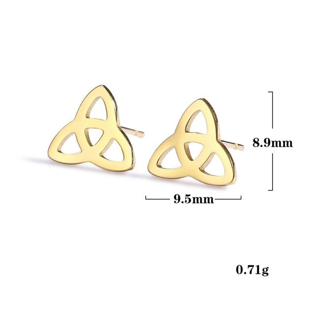 Triskele and Valknut Surgical Steel Stud Earrings