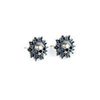 Blazing Hel Skull 925 Sterling Silver Single Earring