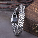 Snarling Fenrir - 316L Stainless Steel Bracelet
