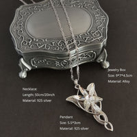 Evenstar of Alfheim 925 Sterling Silver Necklace with Zircon Stones