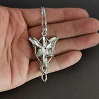 Evenstar of Alfheim 925 Sterling Silver Necklace with Zircon Stones