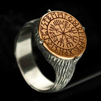 Vegvisir The Viking Compass Steel and Brass Ring