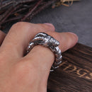 Jörmungandr Bites her Tail 316L Stainless Steel Ring