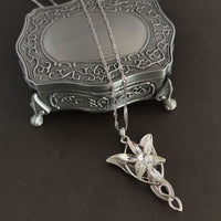 Evenstar of Alfheim 925 Sterling Silver Necklace with Zircon Stones