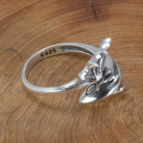 Bague ajustable Fafnir le Sage en argent sterling 925
