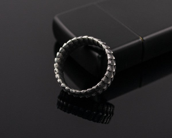 Dragonscales of Jörmungandr 316L Stainless Steel Ring