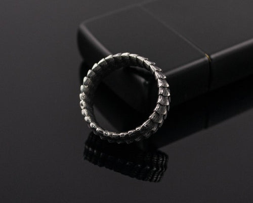 Dragonscales of Jörmungandr 316L Stainless Steel Ring