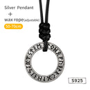 Norse Rune Circle 925 Sterling Silver Necklace