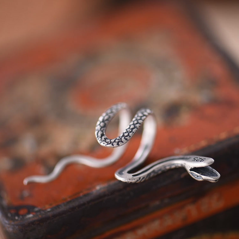 Jörmungandr the Midgard Serpent 925 Sterling Silver Earring