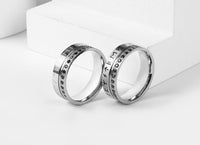 Viking Rune Ring With Zircon Stones in 316L Stainless Steel