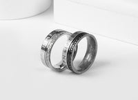 Viking Rune Ring With Zircon Stones in 316L Stainless Steel