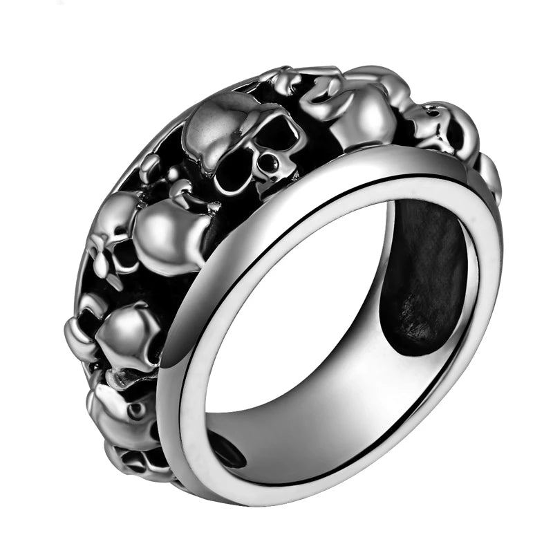 The Ring of Skulls 925 Sterling Silver