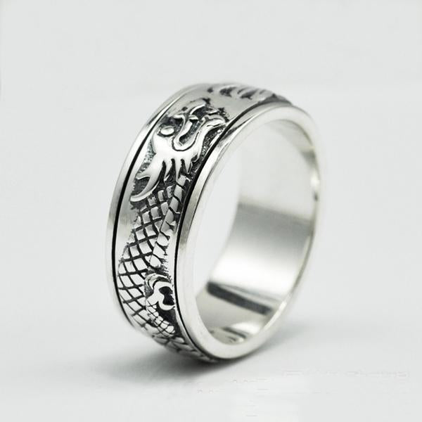 Jörmungandr 925 Sterling Silver Rotatable ring