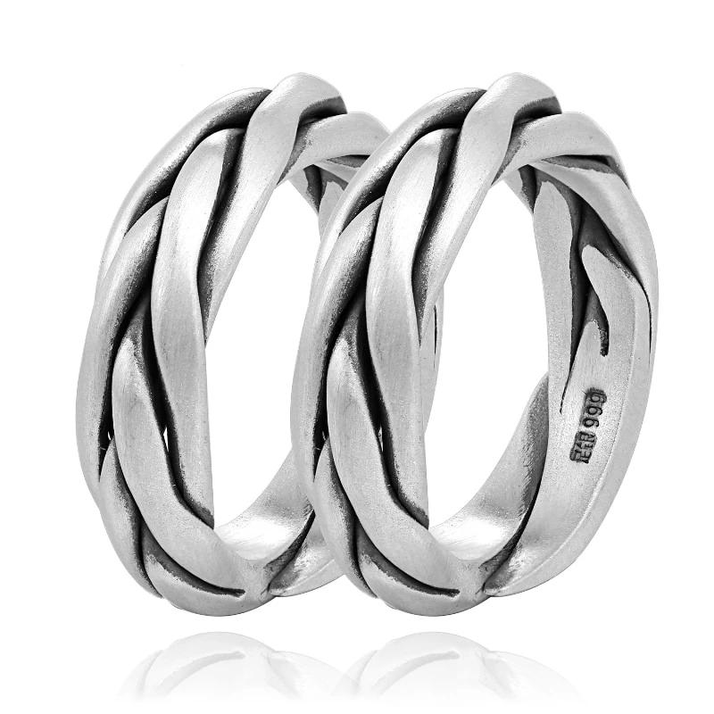 Frigg's Knot -  925 Silver Ring and Wedding band