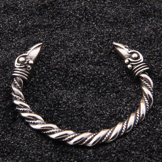 Odin's Ravens Stainless Steel Arm Ring Bracelet