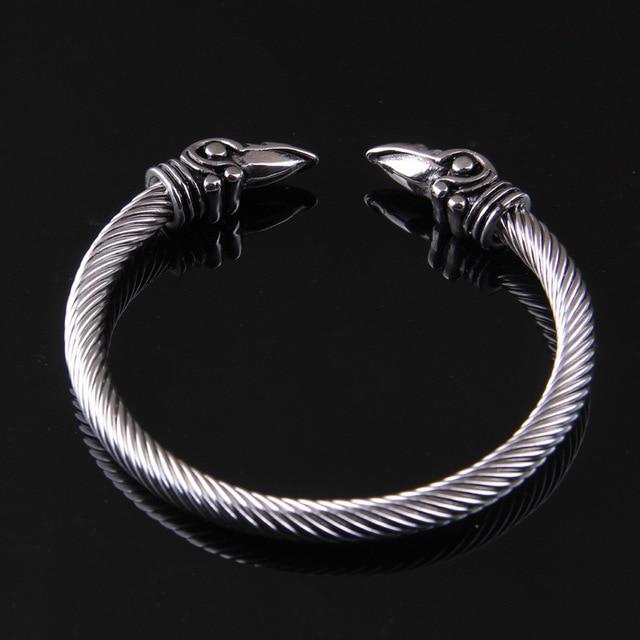 Odin's Ravens Stainless Steel Arm Ring Bracelet