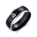 Titanium Walknut ring - Odin's Rune Ring
