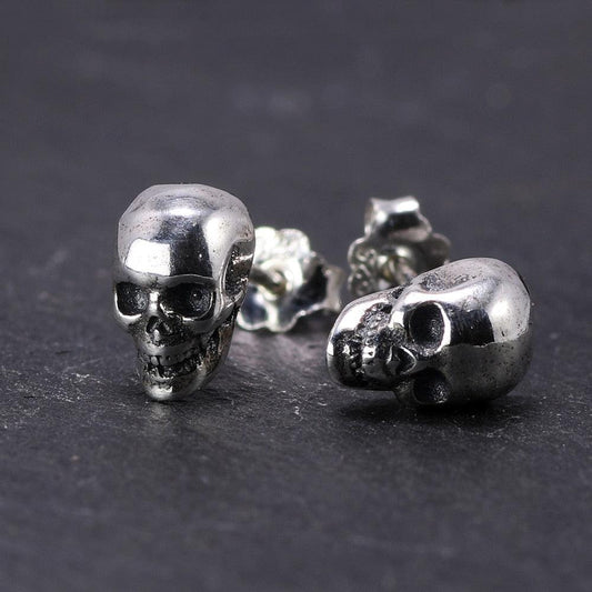 925 Sterling Silver Hel Skull Earrings