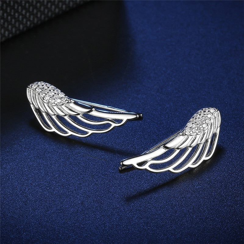 Valkyrie Wings 925 Sterling Silver Earrings