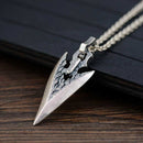 Ullr the God of the Hunt Arrow - Sterling Silver Pendant