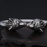 Geri and Freki - Odin's Wolves Stainless Steel Bracelet