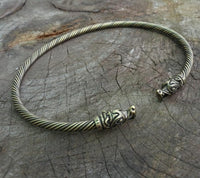 Torc of Geri and Freki - Odin's Wolves Torc Necklace and Arm ring