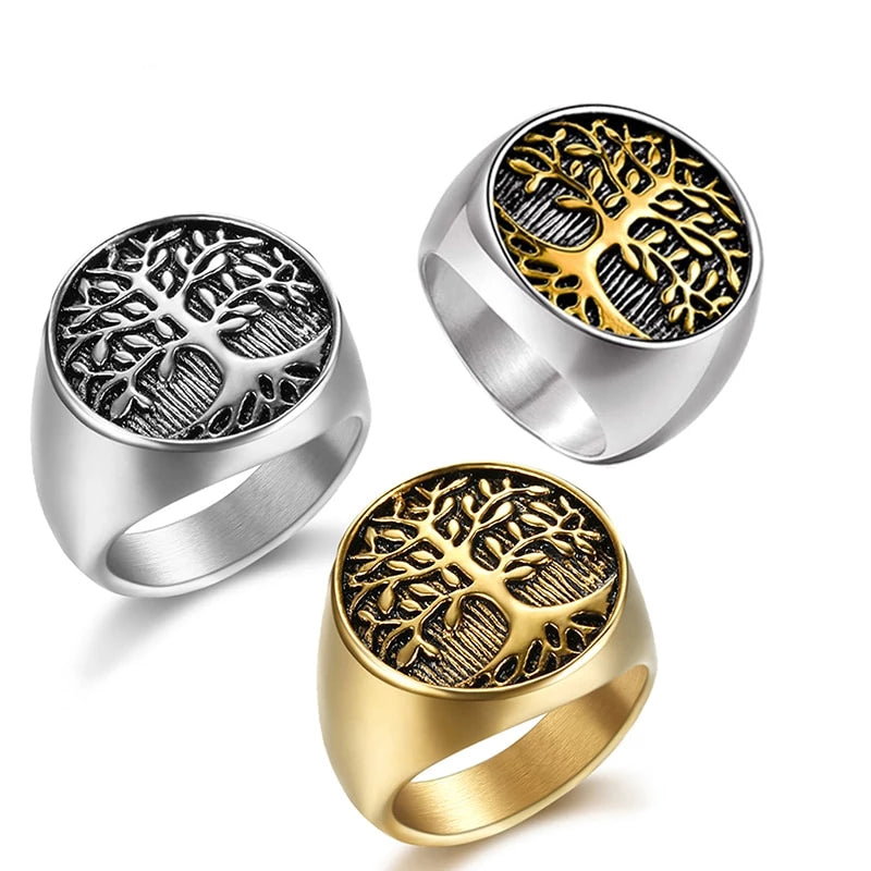 Yggdrasil - The Tree of Life Titanium-Steel Ring