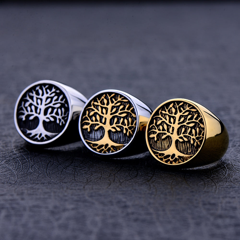 Yggdrasil - The Tree of Life Titanium-Steel Ring