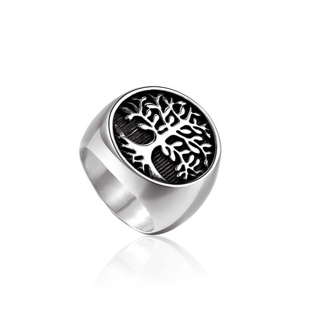 Yggdrasil - The Tree of Life Titanium-Steel Ring