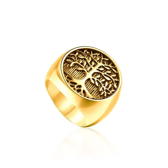 Yggdrasil - The Tree of Life Titanium-Steel Ring